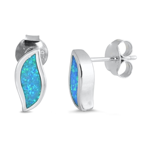 Silver Lab Opal Earrings