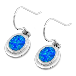 Silver Lab Opal Earrings