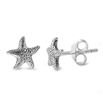 Silver Stud Earrings - Starfish