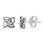 Silver Stud Earrings - Celtic