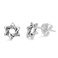 Silver Stud Earrings - Star of David