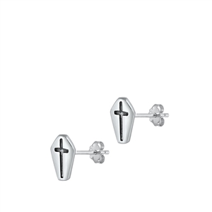 Silver Earring - Cross