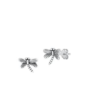 Silver Earrings - Dragonfly