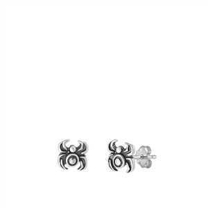 Silver Earrings - Spider