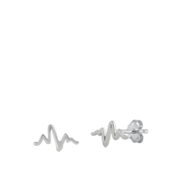 Silver Earrings - EKG