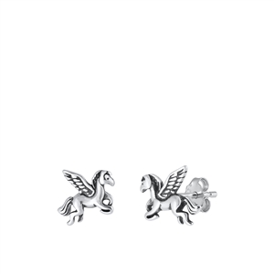 Silver Earrings - Pegasus