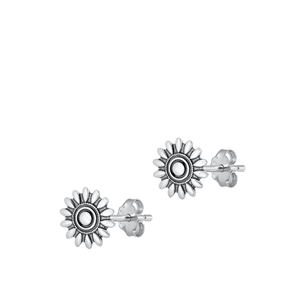 Silver Earrings - Flower