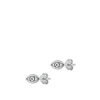 Silver Earrings - Eye
