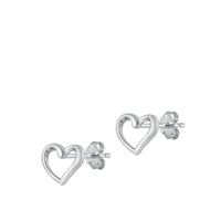 Silver Earrings - Heart