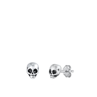 Silver Earrings - Skull