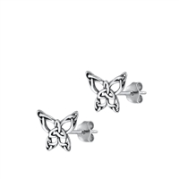 Silver Earrings - Celtic Butterfly