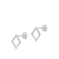 Silver Earrings - Diamond