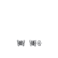 Silver Earrings - Butterfly