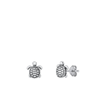 Silver Earrings - Turtle