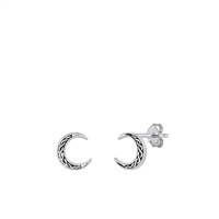 Silver Earrings - Celtic Moon