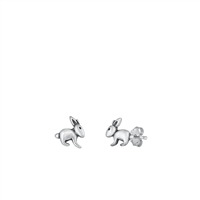 Silver Earrings - Rabbit