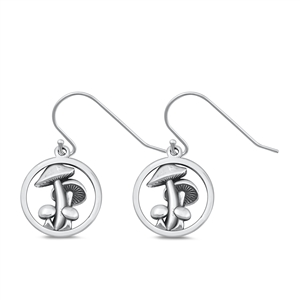 Silver Hollow Hoop Earrings