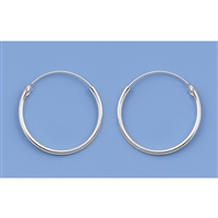 Continuous Hoop Earrings - 1.2 x 18 mm
