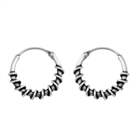 Silver Bali Hoop Earring