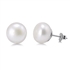 Silver Pearl Earrings - 11mm