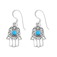 Silver Earrings - Hamsa