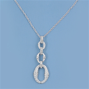 Silver CZ Necklace