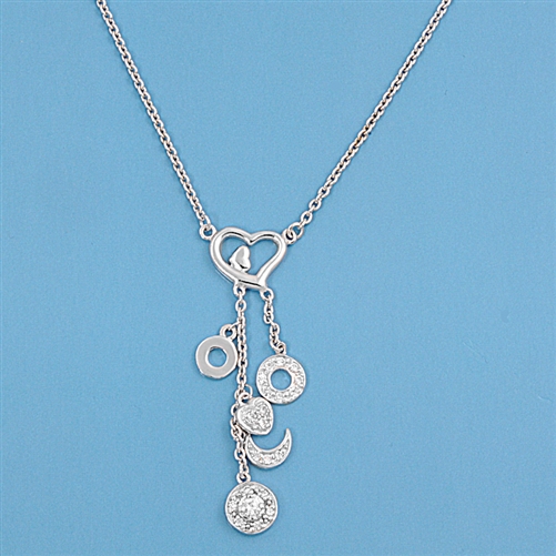 Silver CZ Necklace