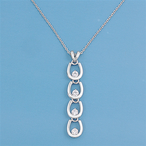 Silver CZ Necklace