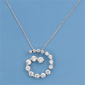 Silver CZ Necklace