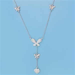 Silver CZ Necklace