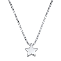 Silver CZ Necklace - Star