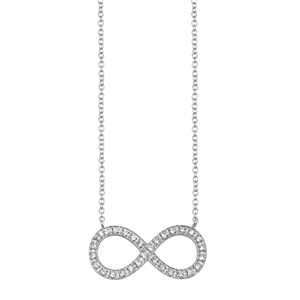 Silver CZ Necklace - Infinity