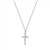 Silver CZ Necklace - Cross