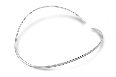Silver Choker Necklace - Flat