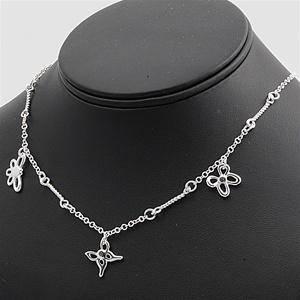 Silver Italian Necklace - Butterfly