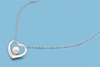 Silver Necklace - Heart