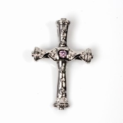 Silver Cross Pendant w/ CZ