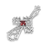 Silver Cross Pendant w/ CZ