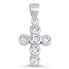 Silver Cross Pendant w/ CZ