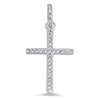 Silver Cross Pendant w/ CZ