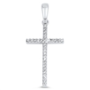 Silver Cross Pendant w/ CZ