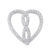 Silver Pendant W/ CZ - Heart