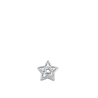 Silver CZ Pendant - Star