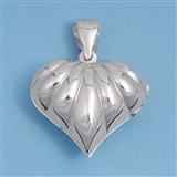 Silver Locket Pendant - Heart