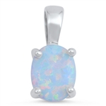 Silver Lab Opal Pendant