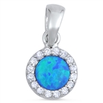 Silver Lab Opal Pendant