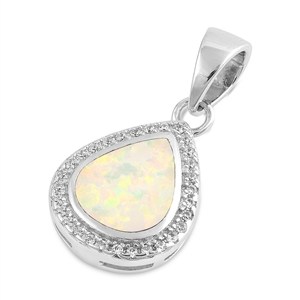 Silver Lab Opal Pendant