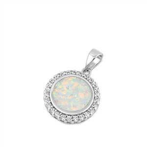 Silver Lab Opal Pendant