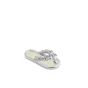 Silver Lab Opal Pendant - Hawaiian Sandal
