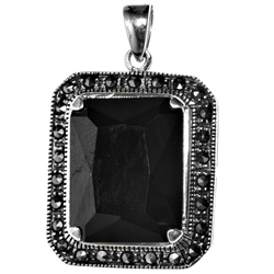 Silver Pendant W/Marcasite